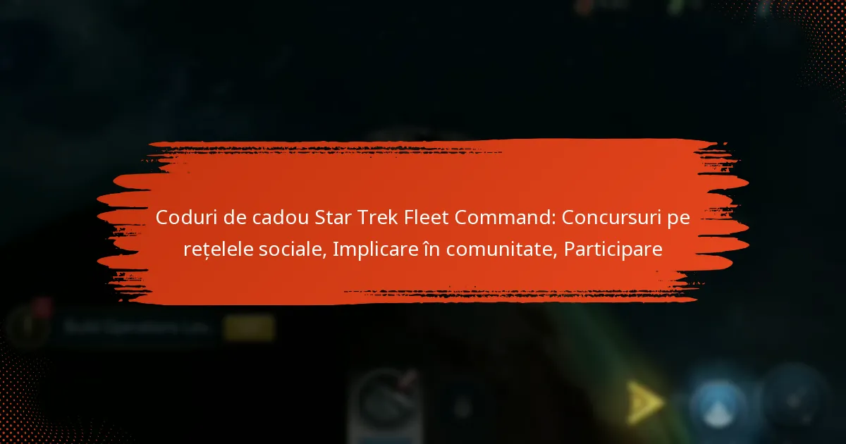 Coduri de cadou Star Trek Fleet Command: Concursuri pe rețelele sociale, Implicare în comunitate, Participare